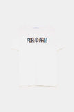 CONTRAST TWEED T-SHIRT
