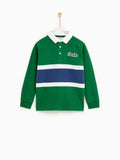 EMBROIDERED THREE-TONE POLO SHIRT