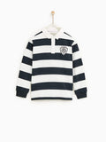 EMBROIDERED THREE-TONE POLO SHIRT