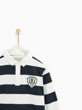 EMBROIDERED THREE-TONE POLO SHIRT