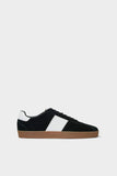 BLACK LEATHER PLIMSOLLS