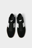 BLACK LEATHER PLIMSOLLS