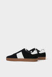 BLACK LEATHER PLIMSOLLS