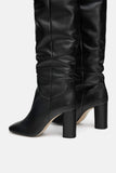 HIGH-HEEL LEATHER BOOTS