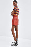 FAUX LEATHER BERMUDA SHORTS